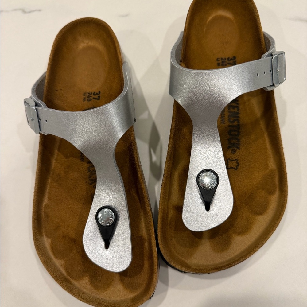 Women’s Birkenstock silver Sandals